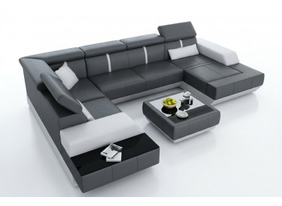 Ledertische Couchtische Dëscher Designer Glastësch Couchtësch MANS