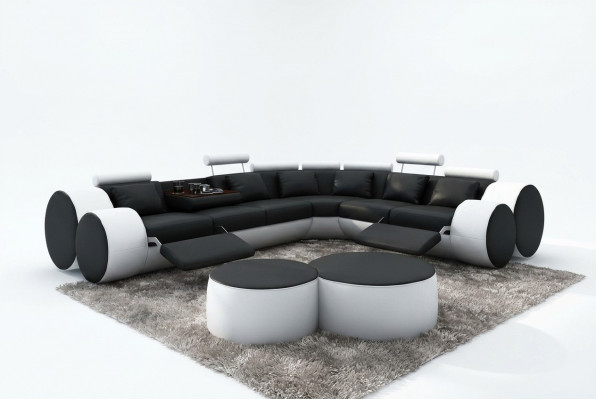 Eckcouch Canapé Couchage Polstermief Wunnlandschaft Lieder Eckcouch Sëtzer Groupe L-Form Madrid