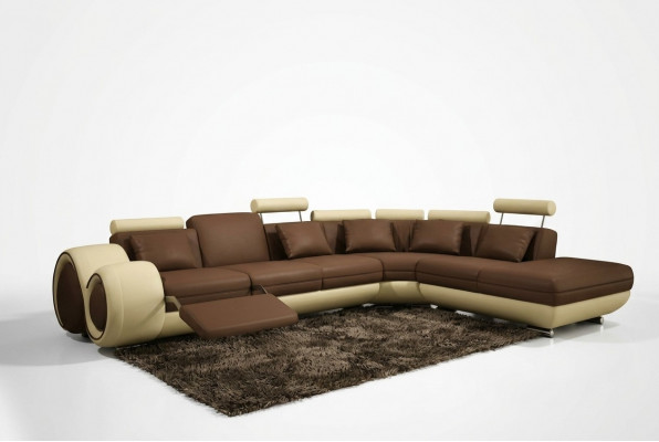 Ledersofa Designer Ledercouch Ecksofa Garnitur Sofa Wunnlandschaft Nei Schwaarz