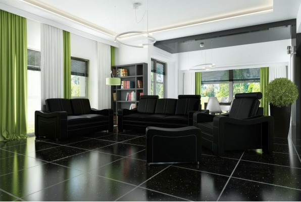 LEDER SOFA DESIGN SOFA SOFAGARNITUR 3+2+1 SOFA COUCH GARNITUR POLSTERGARNITUR