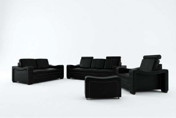 LEDER SOFA DESIGN SOFA SOFAGARNITUR 3+2+1 SOFA COUCH GARNITUR POLSTERGARNITUR