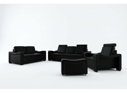 LEDER SOFA DESIGN SOFA SOFAGARNITUR 3+2+1 SOFA COUCH GARNITUR POLSTERGARNITUR