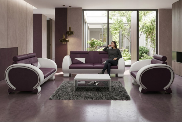 Canapé-Set 3+2+1 Stoff Canapé Design Sofa Wunnlandschaft Polster Garnitur Textil