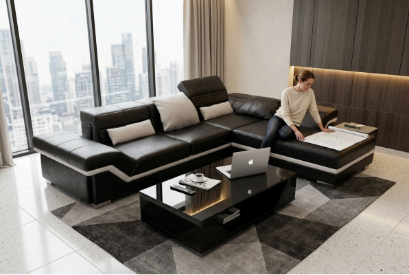 Eckcouch Canapé Couchage Polster Wunnlandschaft Lieder Eck Sofae Garnitur L Form NYIII