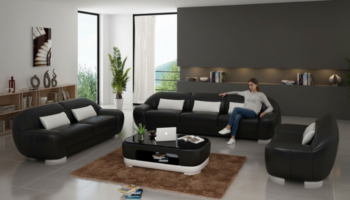 Liederdivan Canapé Wunnlandschaft Eckdivan Eck-Garnitur Modern Sofa Design
