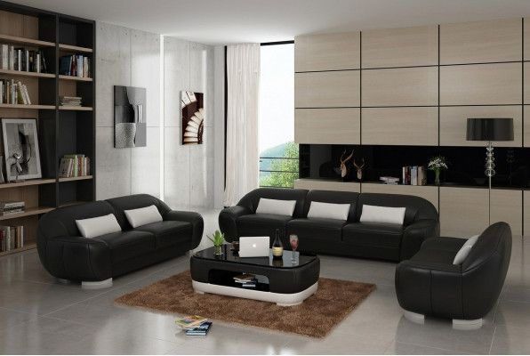 Liederdivan Canapé Wunnlandschaft Eckdivan Eck-Garnitur Modern Sofa Design