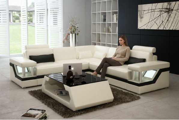 Ecksofa Wunnlandschaft XXL Grouss Couch Polstergarnitur Eck Couchen U Form Sofas