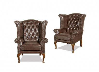 Chesterfield Ouschteraarmstull Kinnigin Sessel Antik Look Canapé Polster Fernseesessel Neiméi Miwwelen