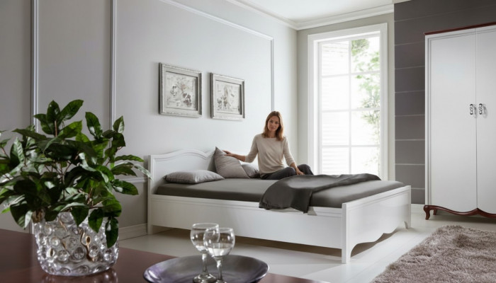 Duebelbett Milano Klassik Bett Better Koppel Schlofzëmmer Holz Designer Nei MI-2