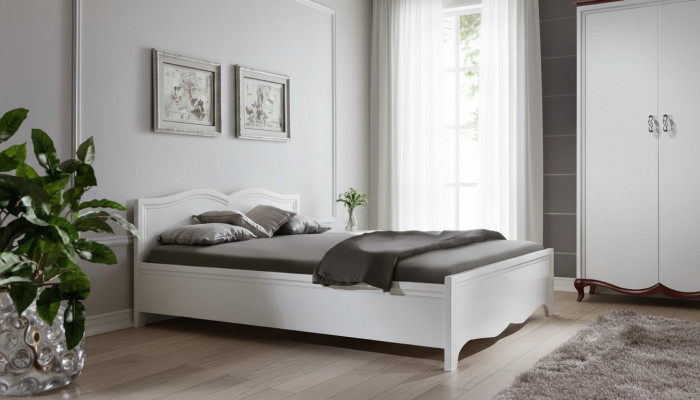 Duebelbett Milano Klassik Bett Better Koppel Schlofzëmmer Holz Designer Nei MI-2