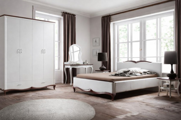Duebelbett Chesterbett Bett Better Polster Textil Klassesch Holz Schlofzëmmer Nei
