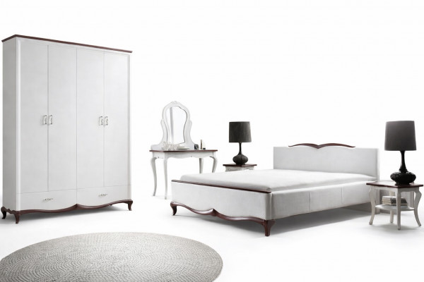 Duebelbett Chesterbett Bett Better Polster Textil Klassesch Holz Schlofzëmmer Nei