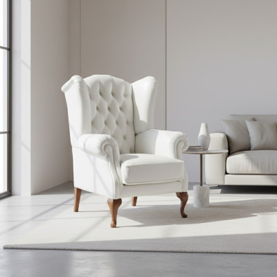 Chesterfield Vollleder Klassesche Fernseh-Ohrensessel CL-FOTEL
