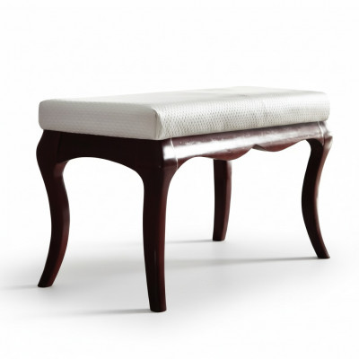 Hocker Bank Original Mailand Textil Echt Handaarbecht Massivholz Vollholz MI-Bank