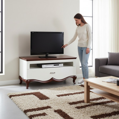 Massivholz Holz Handaarbecht Klasseschen Unterschank RTV Fernseeschaf MI-RTVA
