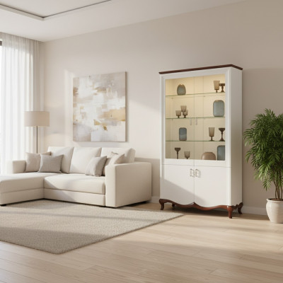 Massivholz Massiv Holz Handaarbecht Klassesch Vitrinn Vitrinnenschaf Vitrinnen MIW2