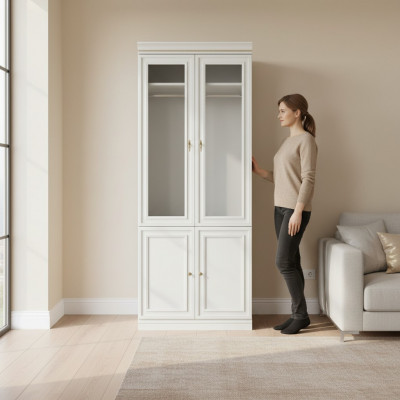 Elementmodell V2D-02 fir Walk-in Closet Kleederschaf Italienesch Miwwelen