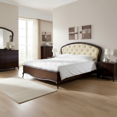 Bett Eebett Duebelbett Chippendale Kinneksbett Kolonial Schlofkummer Model V-O-N