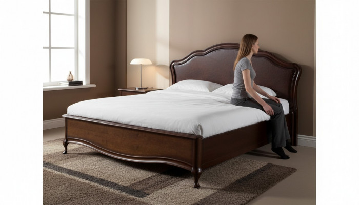 Bett Ehebetter Chippendale Duebelbett Kinneksbett Kolonial Schlofzëmmer Modell V-P-N