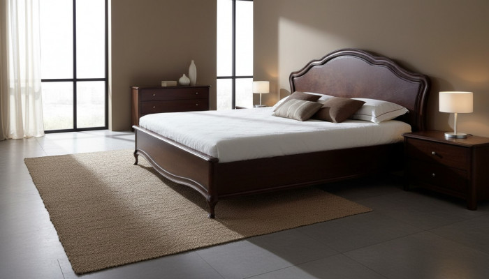 Bett Ehebetter Chippendale Duebelbett Kinneksbett Kolonial Schlofzëmmer Modell V-P-N