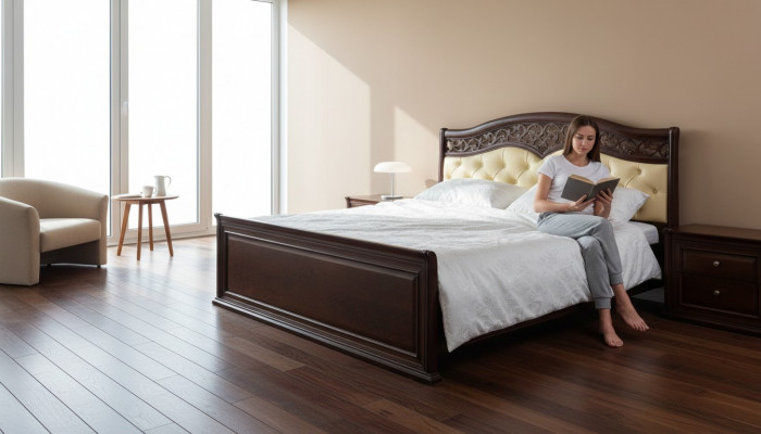 Bett Eebett Duebelbett Chippendale Schlofkummer Kinneksbett- Modell V-A