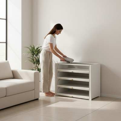 Element Modell V-B fir Walk-in-Garderob Kleederschaf Italienesch Miwwelen