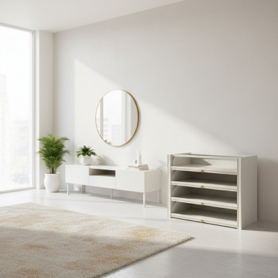 Element Modell V-B fir Walk-in-Garderob Kleederschaf Italienesch Miwwelen