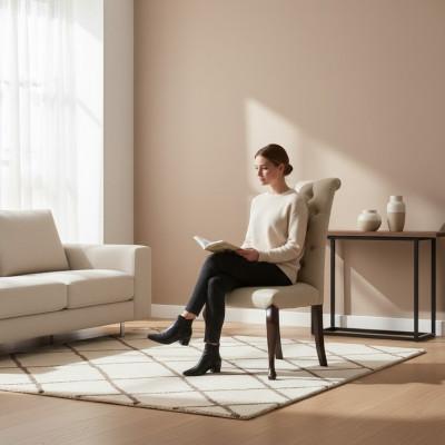 Klassesch Still Designer Stull Holzstull Kinneksstull Chesterfield Iesszëmmerstull