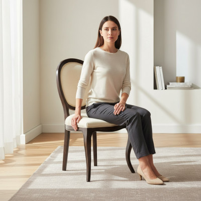 Klassesch Still Designer Stull Holzstull Iesszëmmerstull Kinnekstull - Model S