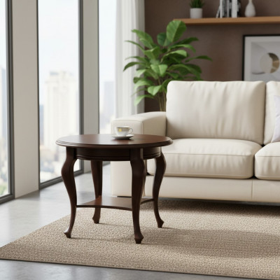 Ronnt Dësch, Dësch, Sofa Dësch, Dëscher, Massiv Holz, Massivholz, Bäizedësch, Zerwéiertdësch