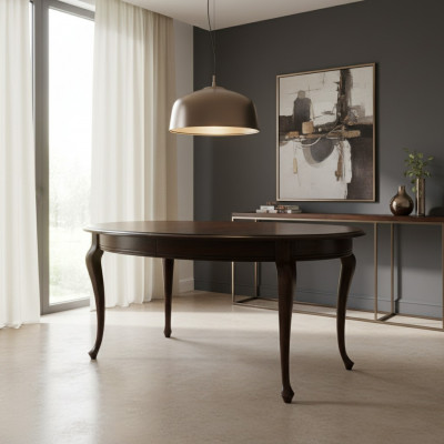 Iessdësch Dësch Dëscher Massivholz Holzdësch Klassesch Barockstil Iesszëmmer V-1
