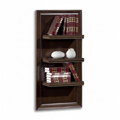 XXL Wunnzëmmer Bibliothéik Massiv Holz 131cm Regal Regaler CD DVD Bicher