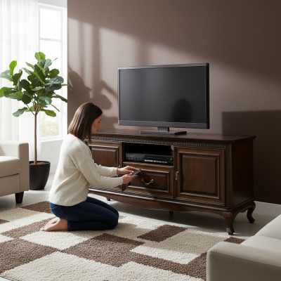 Stilvollen TV-Ständer: Eng elegant Léisung fir en moderne Interieur