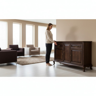 Klassesch Kommode Kommoden Echt Holz Holz Schaf Massivholz Handaarbecht V-K3M