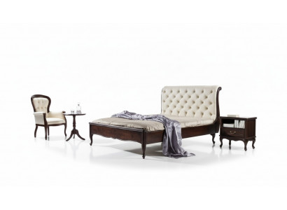 Chesterfield-Bett Duebelbett Echt Lieder Gepolstert Better mat Swarovski méiglech