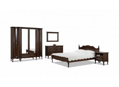 Italienesch Stil Miwwelen Bett Nuetsdëscher Schaf Kommode Spigel Komplett