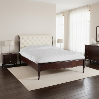 Chesterfield Bett Bedden Duebelbett Ehebett Italienesch Miwwelen Holz Lieder Textil