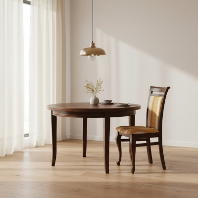 Klassesch Stullen Still Iesszëmmerstill Kinnekleche Lehnstill Holz - Model W-01