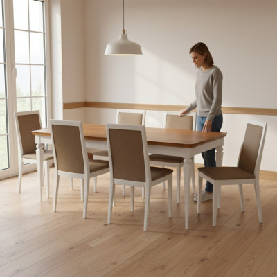 Groussen Dësch Iessdësch Holzdësch Konferenzdësch Auszéiht 220cm Model TO-S1