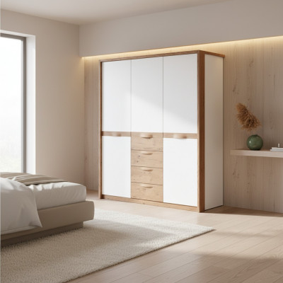 Klassesch Schief Beleschschlofzimmer Miwwelen Kleederschaf Holzschaf - CM-3D