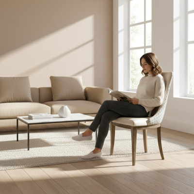 Klassesche Designer Polstersëtz Gepolsterte Still Textil Lieder Stoff CM-U1