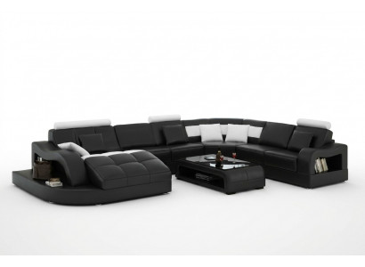 Multifunktion XXL Grouss Liederseesel Sofa Canapé Eck Wunnlandschaft Ecksofa Polster.