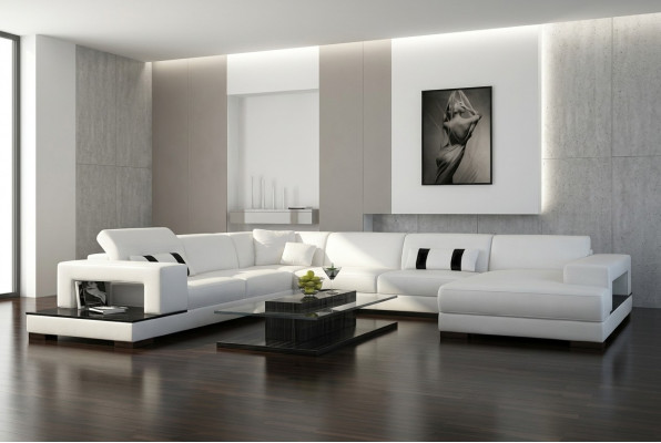 Wunnlandschaft Couch Polster Eck Garnitur Designer Ledersofa Grouss Sofa Neit