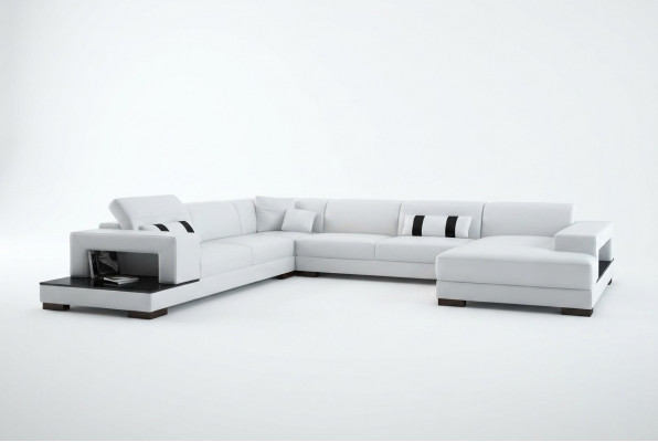 Wunnlandschaft Couch Polster Eck Garnitur Designer Ledersofa Grouss Sofa Neit