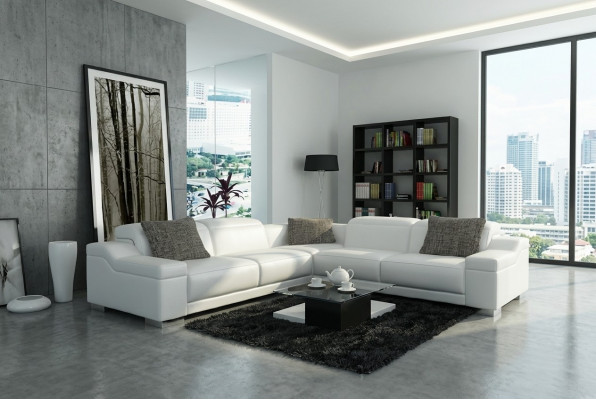 Wunnlandschaft Polster Wénkel Eck Sofa Sëtz Couch Garnitur Landschaft Lieder 2711D