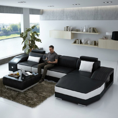 Wunnlandschaft Polster Ecke Eck Sofa Canapé Garnitur Landschaft Lieder Nei / 2724B