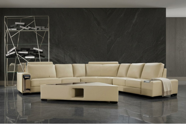 Ledersofae Ecksofa Sofa Couch Design Sëtz Polster Garnitur Wohnlandschaft 2348