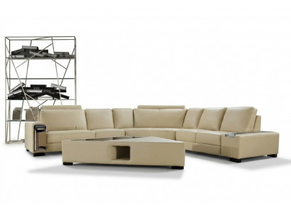Ledersofae Ecksofa Sofa Couch Design Sëtz Polster Garnitur Wohnlandschaft 2348