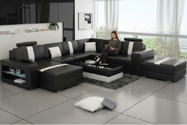Liederdivan Eckdivan Divan Couch Design Sëtz Polster Garnitur Wunnlandschaft