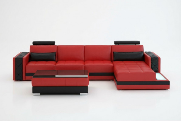 Ecksofa Ledersofa Grouss XXL U Form Wunnlandschaft Sofa Couch Garnitur Nei H2211B